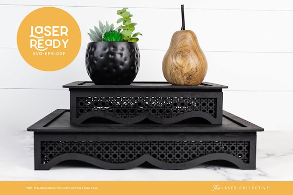 Home Decor Rattan Cane Stacking Trays Laser SVG Files