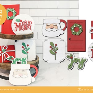 Classic Christmas Tray Decor Christmas Laser File