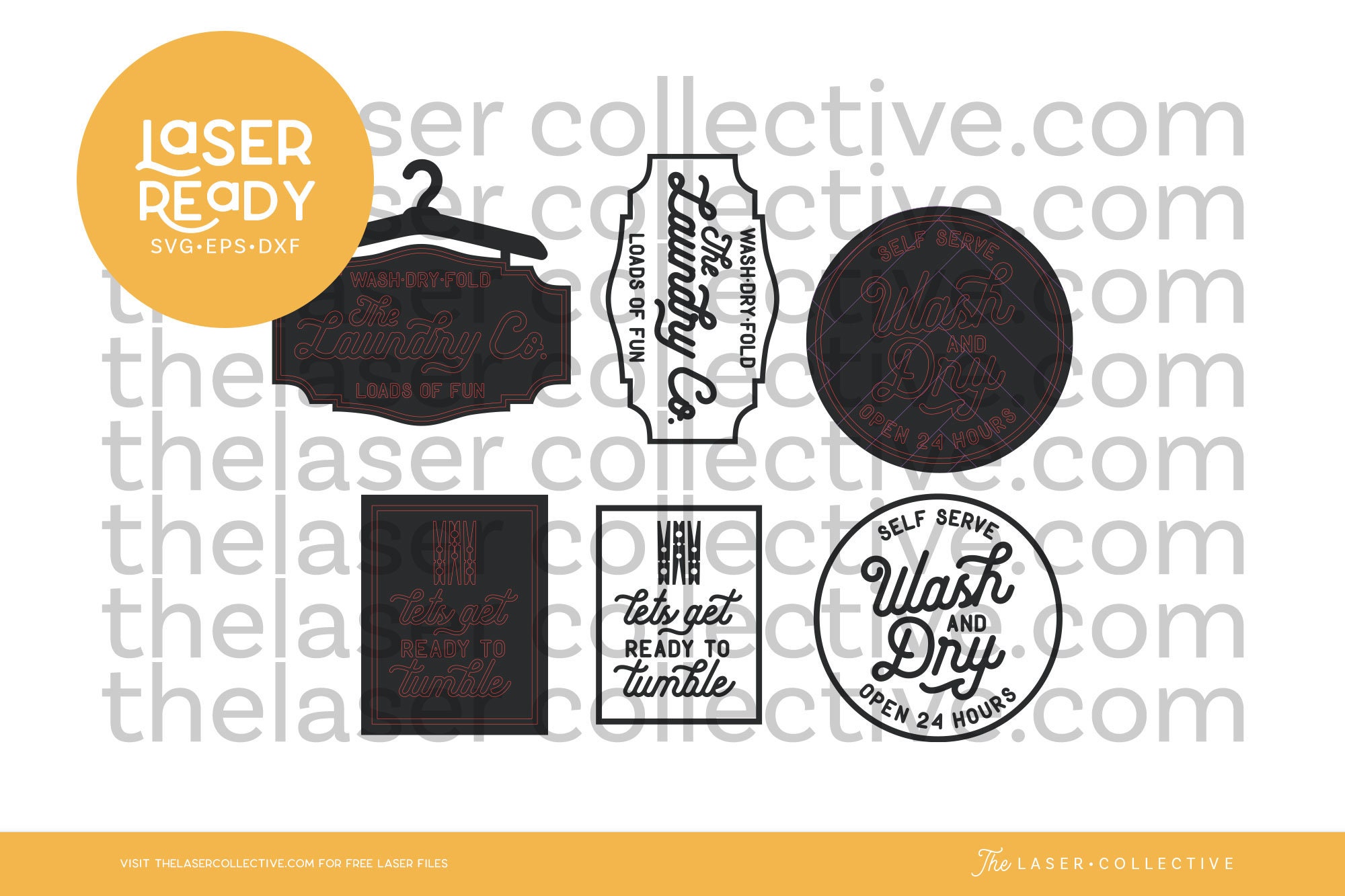 Laundry Sign SVG Files for Laser Cutting - Etsy