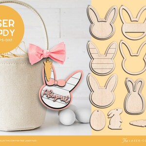 Easter Basket Tags Laser Files for Laser Cutting Set 1