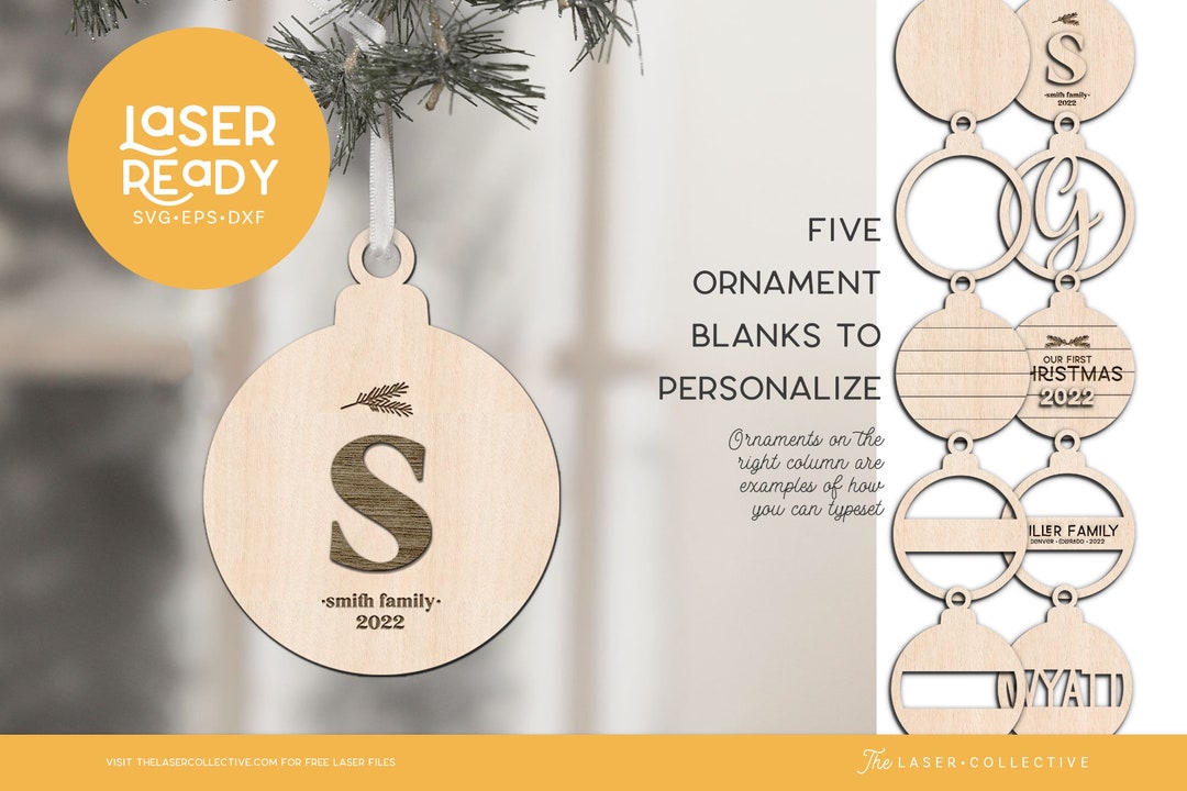 Laser Cut Ornament Files Blank Ornaments for or Laser Cutters