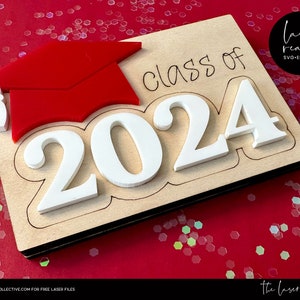 Class of 2024 Gift Card Holder Laser File - Graduation Gift Card Holder ...