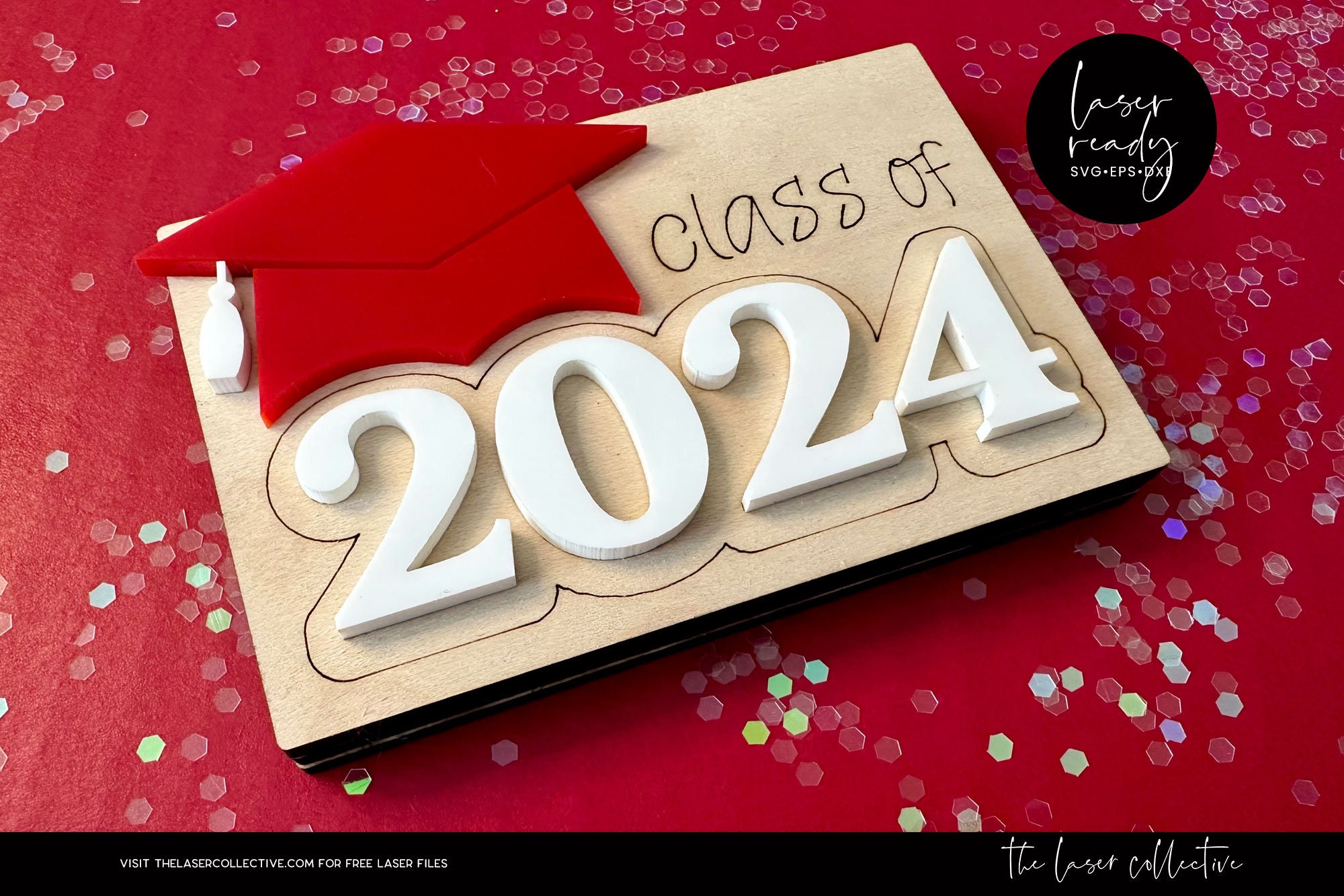 Class of 2024 Gift Card Holder Laser File - Graduation Gift Card Holder ...