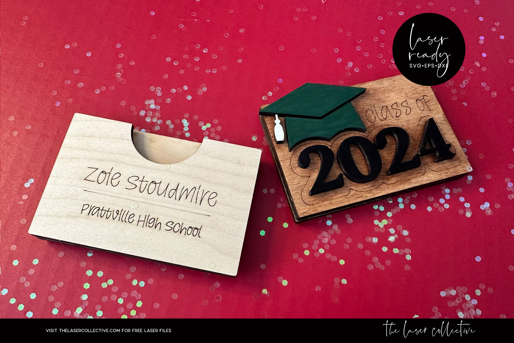Class of 2024 Gift Card Holder Laser File - Graduation Gift Card Holder ...