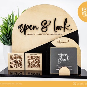 Segno QR per file laser aziendale - File laser segno sociale - File laser codice QR - File laser mercato maker - File laser logo aziendale - Arco