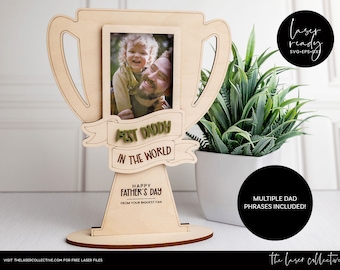 Fathers Day Laser File - Dad Laser File - Trophy Laser File for Dad - Fathers Day Gift Laser File - Fathers Day Frame Laser File - Laser Cut