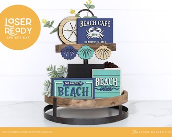 Beach Laser Files for Laser Cutting with Beach Theme called Beach Vibes