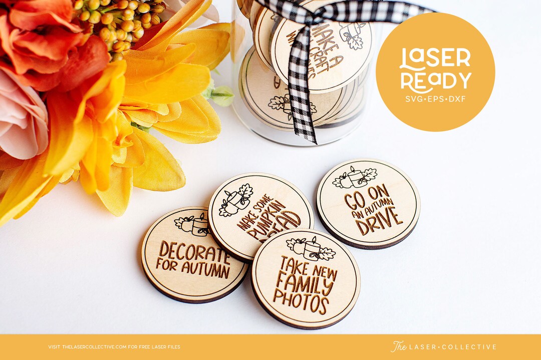 Fall Tokens Fall Tokens or Fall Activity Tokens Laser File - Laser Cutting File for ...
