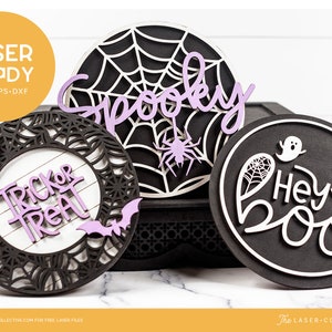 Halloween Door Hanger Laser Files Sign Bundle
