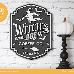 Lime laser pour signe Halloween Witch's Brew pour découpe laser