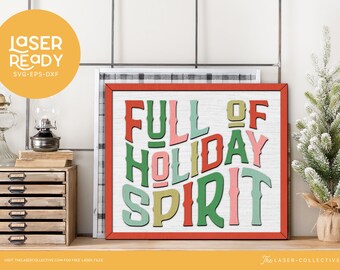 Christmas Laser File for Signage Full of Holiday Spirit