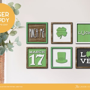 St Patricks Laser File 6 Mini Signs