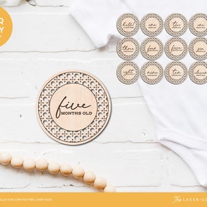 Boho Baby Meilensteinschilder Laserdateien für Lasercutter