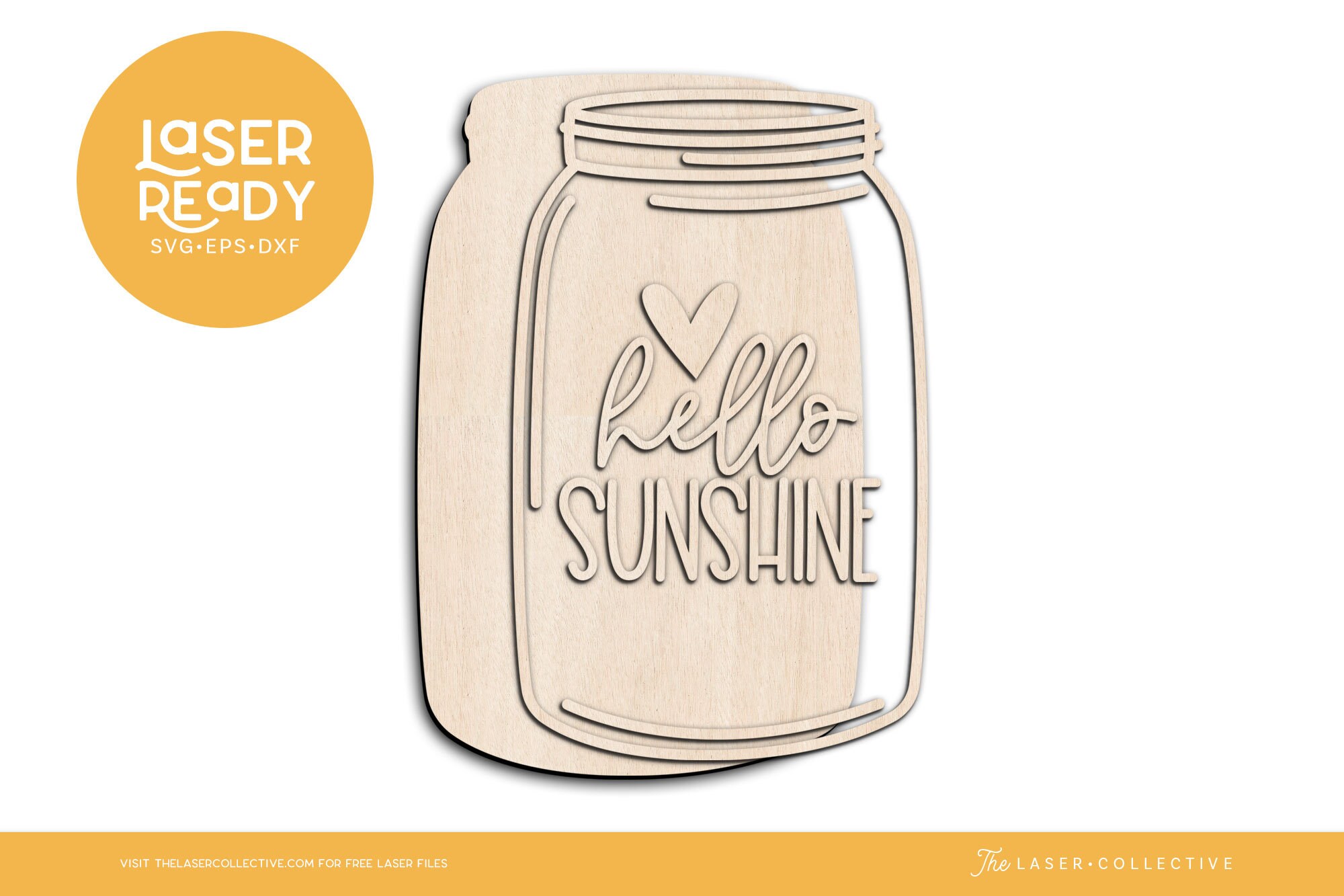 Summer Mason Jar Door Hanger Laser File for Commercial Use - Create a ...
