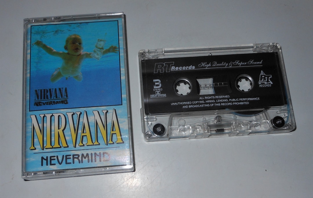 Rare RT Records Nirvana Nevermind Cassette Tape 1995 Lithuania Very