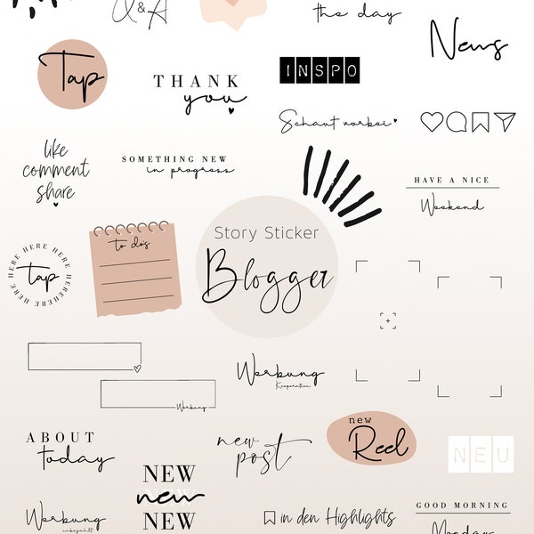 160+ INSTAGRAM STORY STICKER | Blogger | Influencer | Daily | Basic