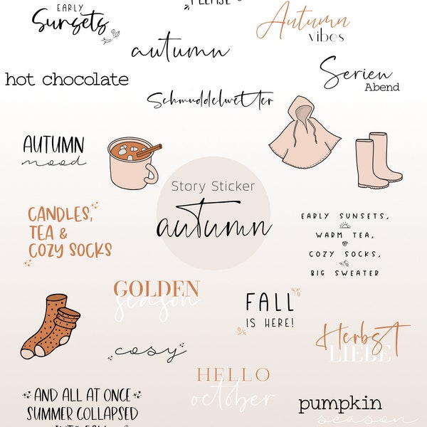 65+ INSTAGRAM STORY STICKER | Herbst | Autumn | Fall