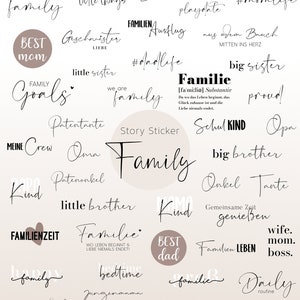 60+ INSTAGRAM STORY STICKERS | Family | Family | Baby | Mom | Dad | Parents