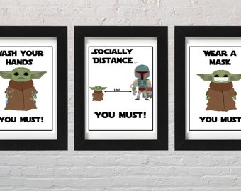 Baby Yoda Safety Posters
