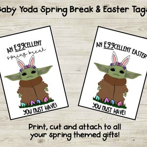 Star Wars Spring Break Easter Gift Tags Printable