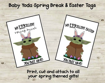 Star Wars Spring Break Easter Gift Tags Printable