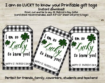 St Patricks Day Gift Tag Printable