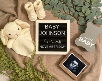 Neutral Pregnancy Announcement Digital Social Media