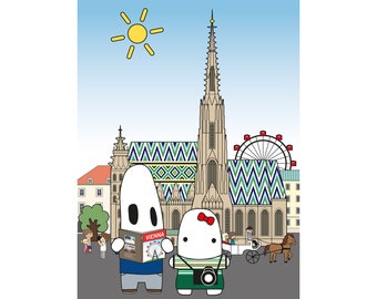 Carte postale de la cathédrale Saint-Étienne de Vienne