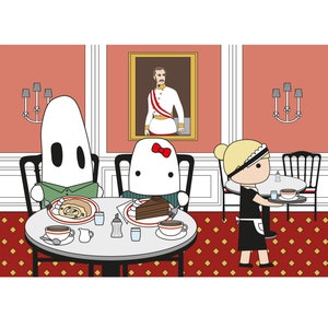 Carte postale du Café Sacher de Vienne