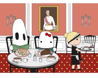 Carte postale du Café Sacher de Vienne