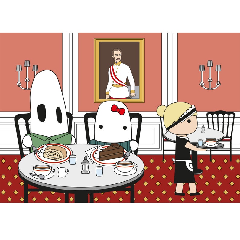 Carte postale du Café Sacher de Vienne image 1