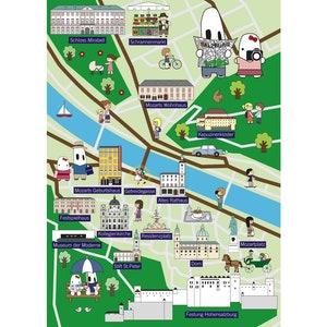 Mapa da cidade de Salzburgo: todos os pontos turísticos em um piscar de olhos