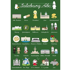 Pocztówka ABC Salzburga