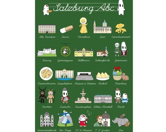 Carte postale ABC de Salzbourg