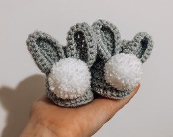 Easter Bunny Booties Handmade, baby’s first Easter , kids Easter gift , Easter gift , baby Easter present , Easter gift for baby