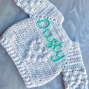 Personalised baby kids jumper, hand knit baby jumper, baby name jumper, new baby gift, coming home outfit, baby name knit, baby shower gift