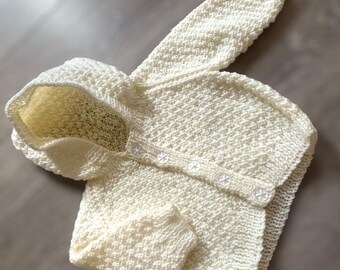 Handmade Embroidered Baby Name Cardigan, Personalised Gift, 0-3 Months