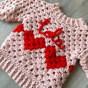 Handmade Embroidered Baby Jumper, Personalized Name, Crochet Sweater