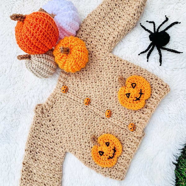 Cardigan d'Halloween personnalisé pour enfants/bébés, premier Halloween, tenue d'Halloween pour bébé, tenue de citrouille pour bébé, cadeau d'Halloween pour bébé