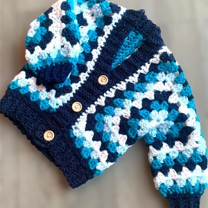 6-9 months personalised baby cardigan ready to ship, hand embroidered name cardigan, new baby gift, handmade baby name cardigan