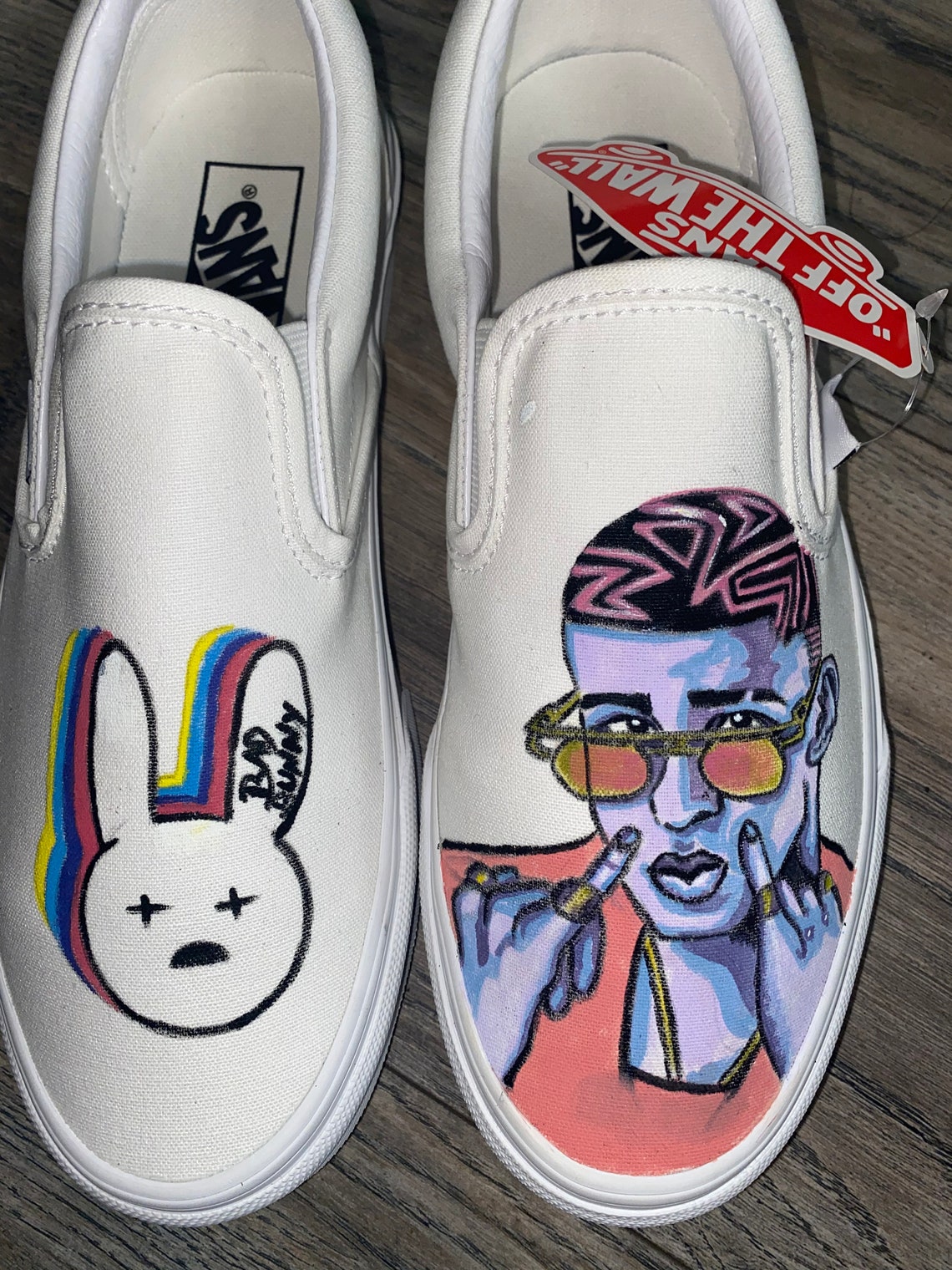 Bad Bunny Vans - Etsy