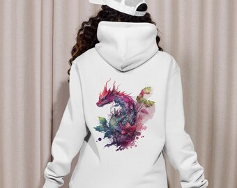 Unisex essential eco hoodie with Dragon (s-2xl) - Believe in Magic