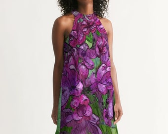 Woman Halter Dress (xs-2xl) - Wild Lilac - Spreewaldliebe