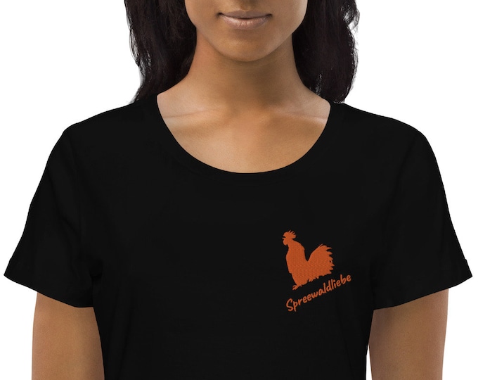 Women's fitted eco tee - Rooster- Spreewaldliebe