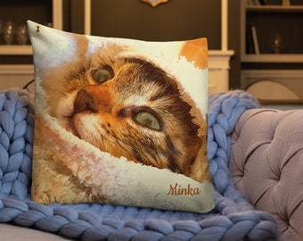 Premium Pillow - Minka Cat