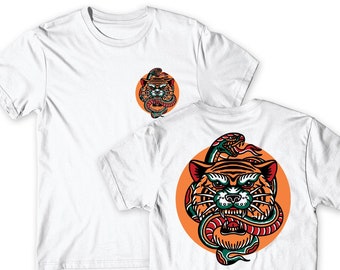 Tiger Tattoo Tee Etsy
