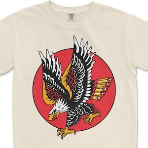 Traditional Eagle Tattoo T Shirt, Tattoo Inspired Clothing, Tattoo Clothing, Tattoo Flash Tshirt, Old School Tattoo Apparel, Tattoo Art