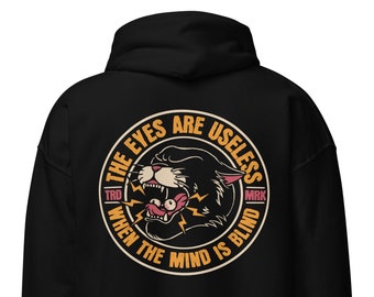 Sudadera con capucha y tatuaje tradicional de Blind Panther, sudadera estilo Old School