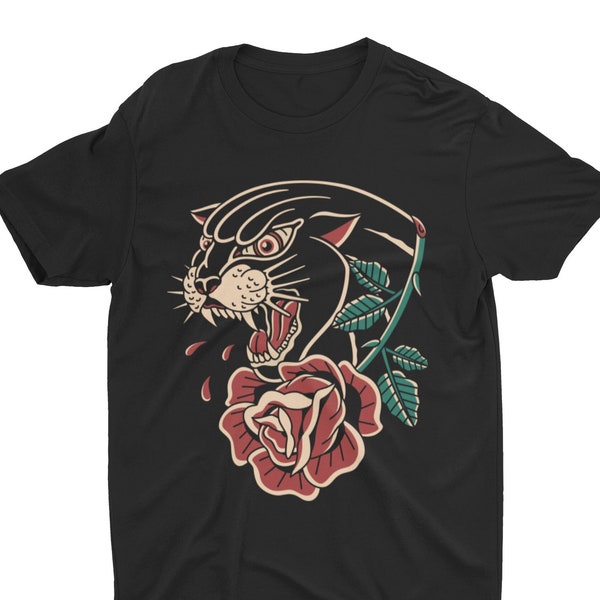 Panthère Rose, Chemise De Tatouage Traditionnelle Américaine, Flash De Tatouage, Streetwear Edgy, T-shirt Graphique, Vêtements Alt, Vêtements Encrés, Tatouage Esthétique