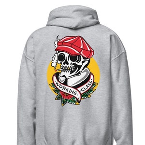 Working Class, Tattoo Inspired Clothing, Traditional Tattoo Hoodie, Old School Tattoo, Tattoo Graphic Hoodie, Alternative Clothing